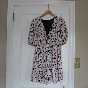 Express Floral Tie Front Romper NWT